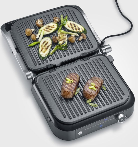 Severin KG2395 Kontaktgrill SEVINI Pro – 7 automatische Programme – Antihaftbeschichtung – bis zu 230 °C