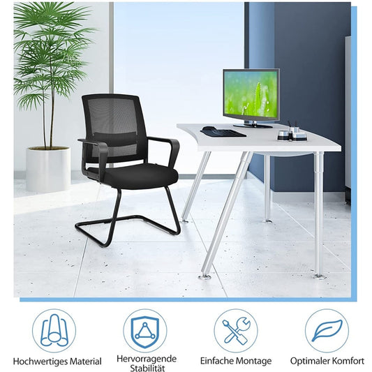 Coast Network Desk -Stuhl mit Rückenlehne bis zu 136 kg belastbar 60 x 54,5 x 94 cm schwarz