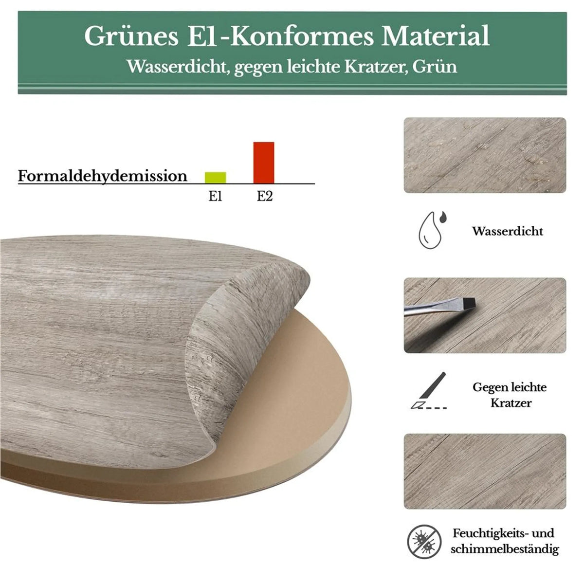 Yaheetech Beistelltisch-Set, 2er-Set, rund – mit ineinander verschiebbarem Design, wasserabweisender Tischplatte und Metallgestell – für Wohn- und Schlafzimmer – graues MDF – 60 x 60 x 50,5 cm