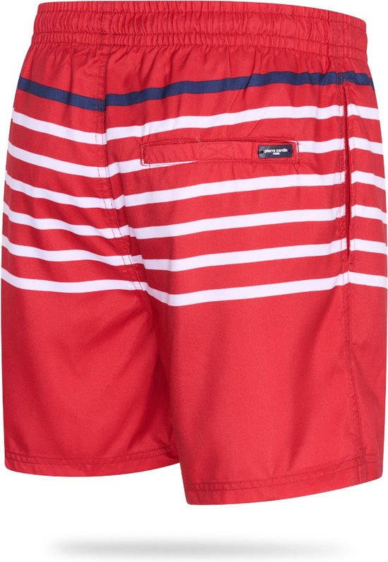 Pierre Cardin - Gestreifte Badeshorts für Herren - Rot - Größe XXL