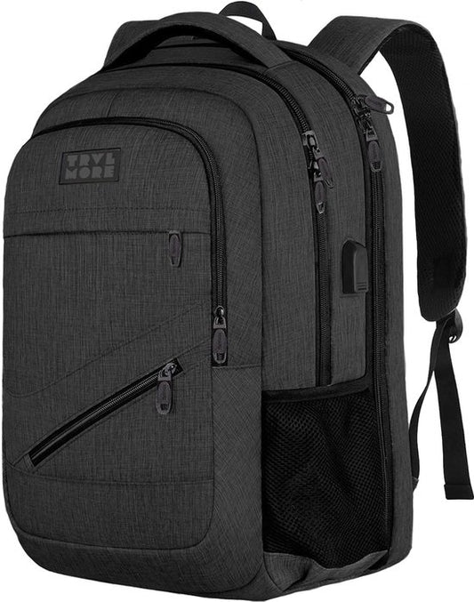 TRVLMORE Rucksack mit Lifetime - Rucksack mit 15.6 Zoll Laptopfach - Schultasche - Spritzwassergeschützt - Männer und Frauen - Jungen und Mädchen - 28L - Anthrazit