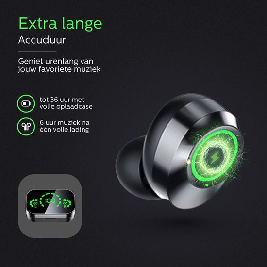 Otiume - Völlig drahtlose Ohrhörer - HiFi-Extra-Bass-Sound - Touch-Bedienung - Drahtlose Ohrhörer - Schweiß- und regenfest - Sport-Ohrhörer - Bluetooth