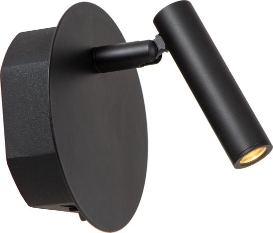 Lucide JOLIJN – Wiederaufladbare Nachttischlampe / Wandleuchte – Akku/Batterie – Ø 10,2 cm – LED – 1x2 W, 3000 K – magnetisch – schwarz