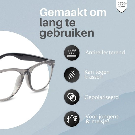 LC Eyewear Computerbrille für Kinder - Blaulichtbrille - Displaybrille - Unisex - Schwarz