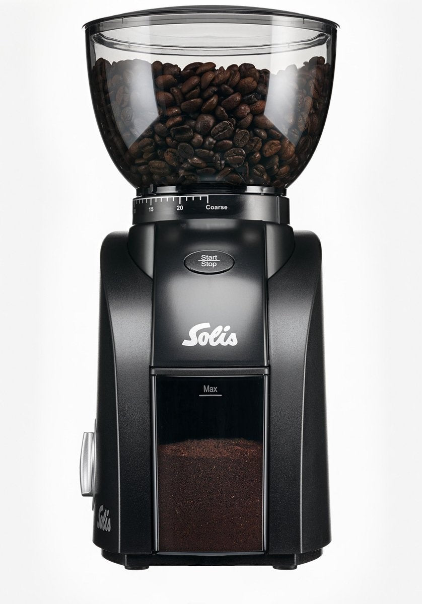 Solis Scala Zero Static 1662 Kaffeemühle - Elektrische Kaffeemühle - Kaffeemühle mit 24 Mahlgradeinstellungen - Antistatisch - Schwarz