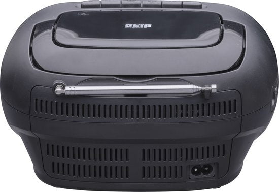 Denver TDC-280 - Boombox - DAB - FM - Radio - CD-Player - Kassette - AUX-Eingang - Uhr - Wecker - Schwarz