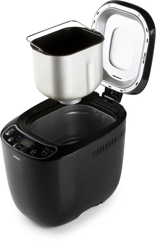 DOMO DO1119B Brotbackmaschine – 12 Programme – 700–1000 g – Glutenfreies Programm – Schwarz