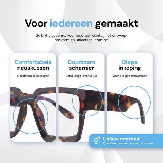 LC Eyewear Computerbrille - Blaulichtbrille ohne Stärke - Blaulichtbrille - Displaybrille - Unisex - Leopard