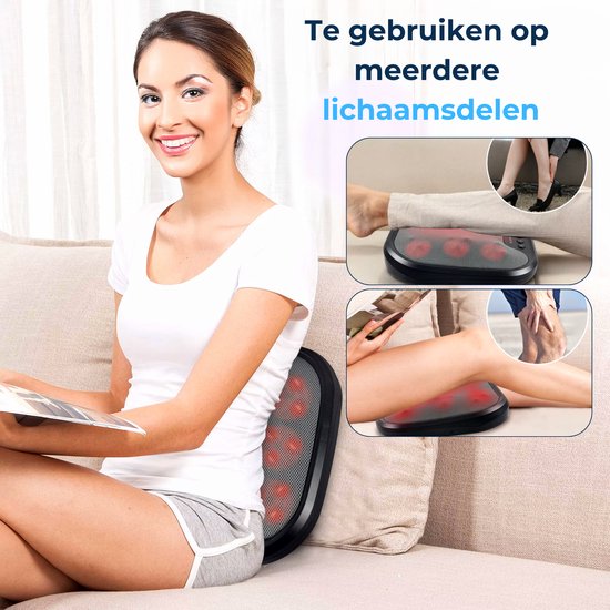 Health Bay® Fußmassagegerät – Beheizte Shiatsu-Massage – Fußmassagegerät zur Förderung der Durchblutung – Waschbarer Bezug – Infrarot-Heizung –