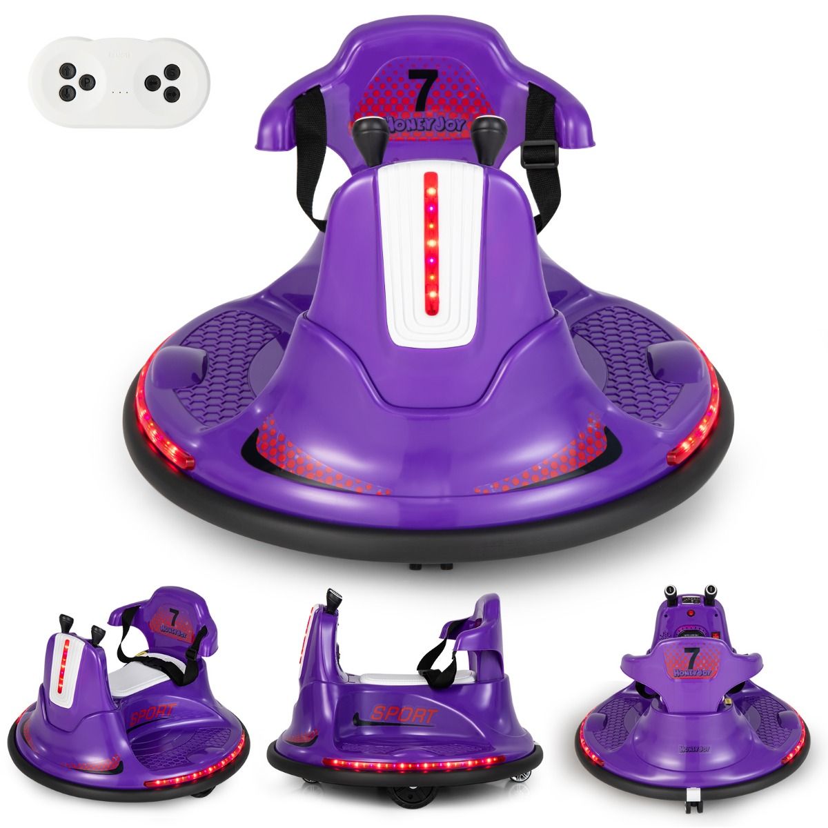 Coast Elektro-Scooter für Kinder – 6-V-Akku – Zwei Joysticks – Um 360° drehbar – Blau
