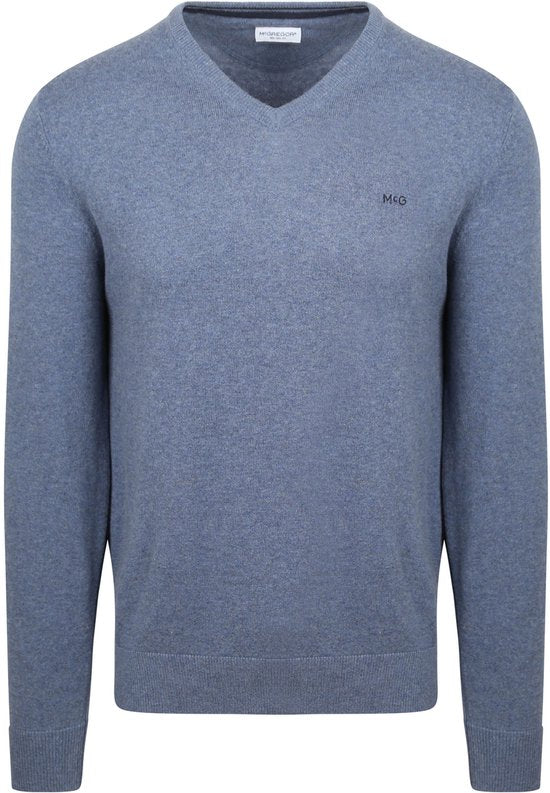 McGregor Pullover aus Merinowolle mit V-Ausschnitt, Vintage-Blau – Größe 3XL – Herren – Pullover