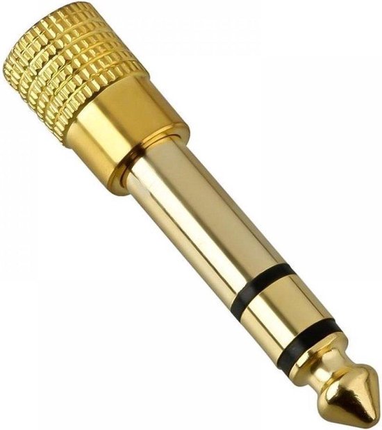Techvavo® 2er-Set – Klinkenadapter – Audioadapter – 6,3-mm-Klinke auf 3,5-mm-Klinke – Klavier – Gitarre – Verstärker
