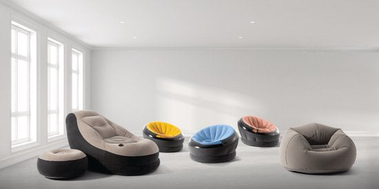 Intex - Aufblasbarer Stuhl - Ultra Lounge mit Fußhocker - 102cm x 137cm x 79 cm