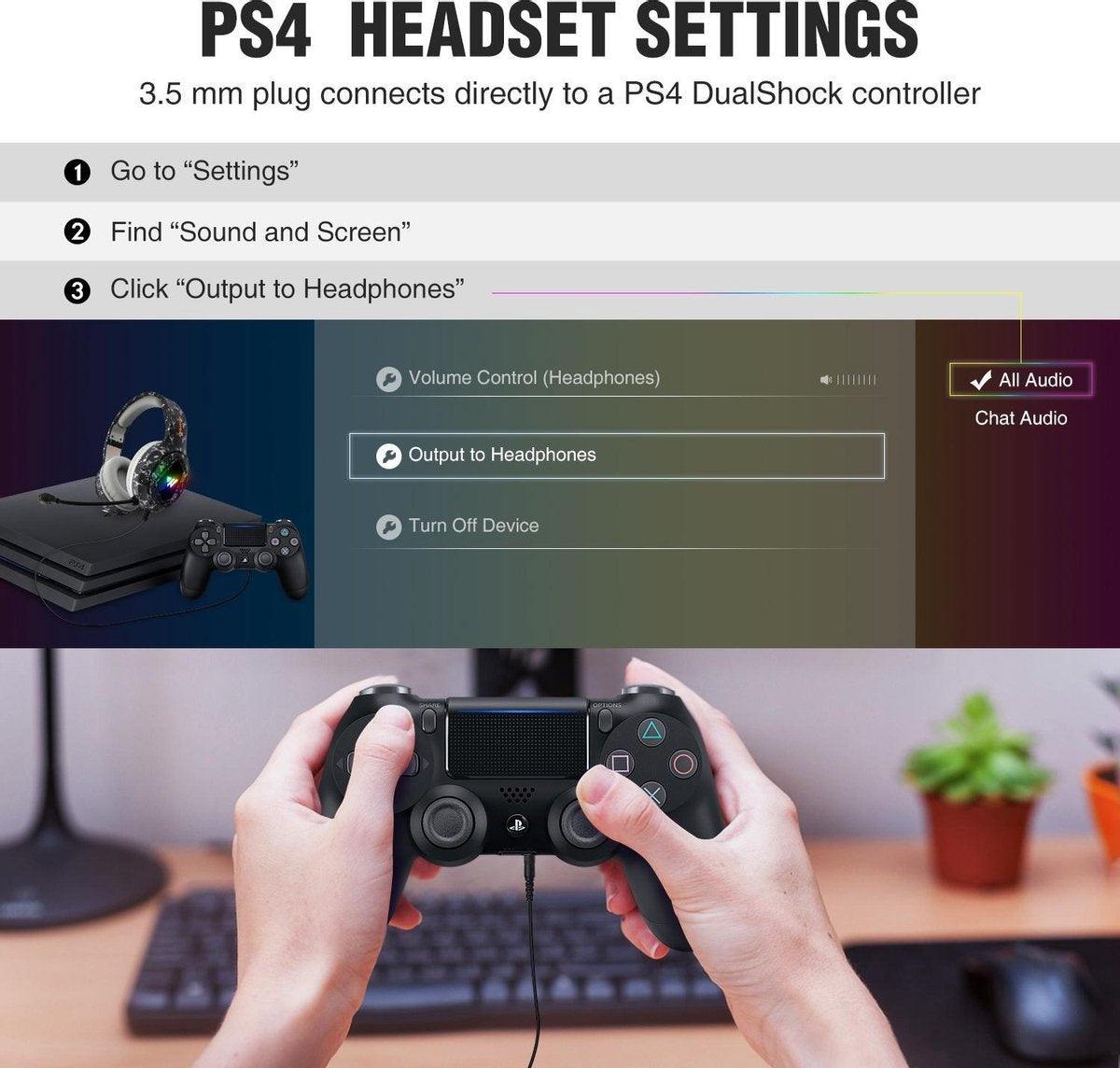 WINTORY M1 RGB light Gaming-Headset mit Stereomikrofon für PS4/PS5 Laptops-Xbox One - Camouflage Schwarz