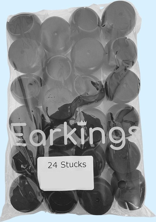 Stuhlbeinschützer Bodenschützer Ø22-25 mm - Stuhlbeinkappen Möbelkappen 24 Stück - Runde & quadratische Stuhlkappen Bodenschützer Stühle - Earkings Black