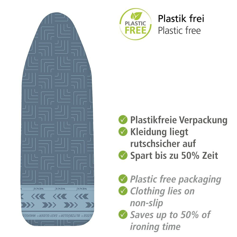 WENKO Air Comfort Blitzbügler Bügelbrettbezug XL/Universal – bis zu 140 x 48 cm – 5 Lagen