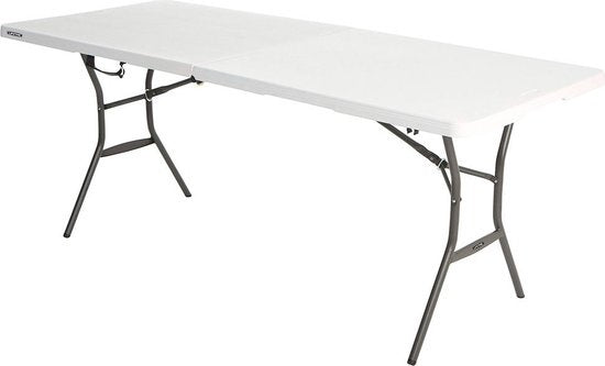 Lifetime - Arbeitstisch - Buffettisch - 180 cm - klappbar wie ein Koffer - weiß