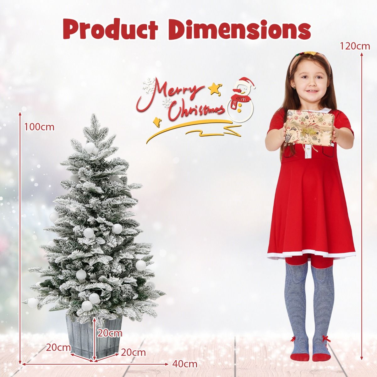 Beleuchteter Weihnachtsbaum Coast - 100 cm - weiß/grün - mit 148 PVC- und PE-Zweigen - 80 LED-Lichter