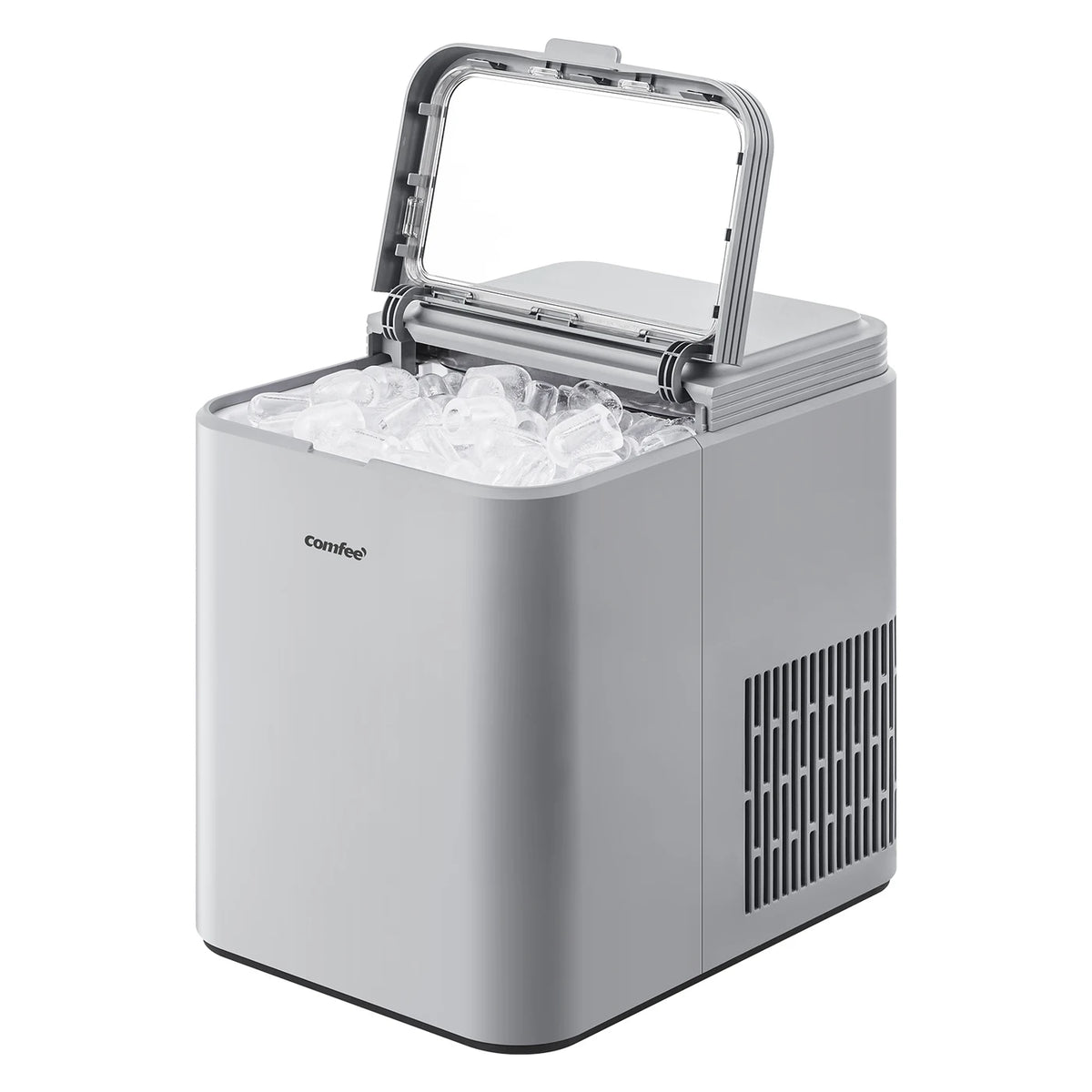 Comfee' Eiswürfelmaschine Grau – 12 kg/24 Std. – Eis in 6 Minuten – Selbstreinigend