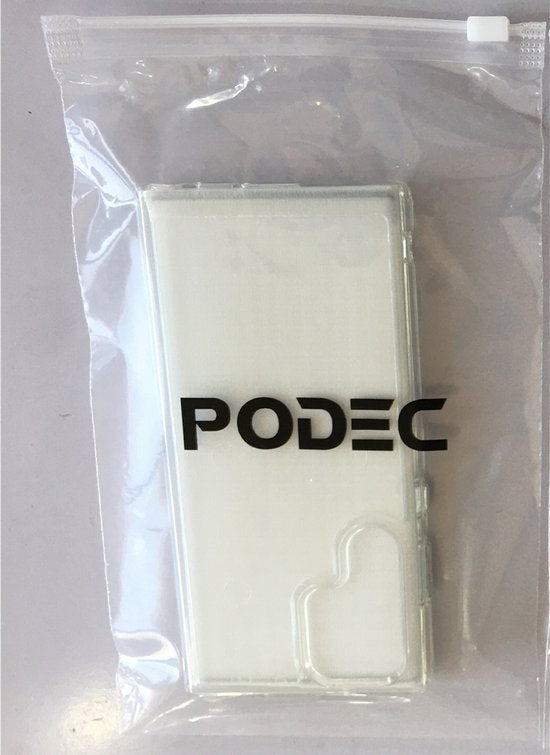Podec Case passend für Samsung Galaxy S23 Ultra Transparentes Handy Case - Anti-Shock Case Cover mit 2x Displayschutzfolie
