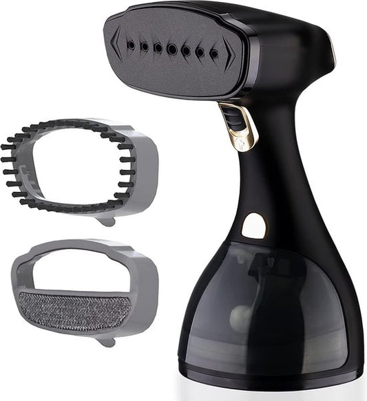 Lebenlang Quick & Go Dampfreiniger - Inkl. 2 Aufsätze - 1500W - Schwarz - 16 x 12 x 25 cm