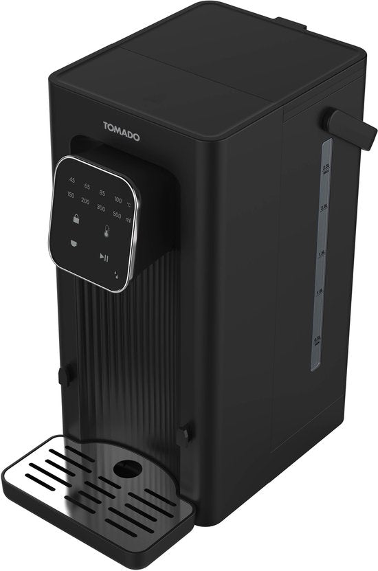 Tomado TWD2503B Heißwasserspender – Schnellkocher – 2,5 Liter – Digitalanzeige – Temperatureinstellung – Abnehmbarer Wassertank – Inklusive Wasserfilter