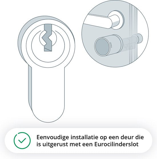 Netatmo Elektrisches Türschloss - Smartes Türschloss - 3 Schlüssel - Smart Keys - NFC Schlüssel - Share Access - Apple Homekit - Silber