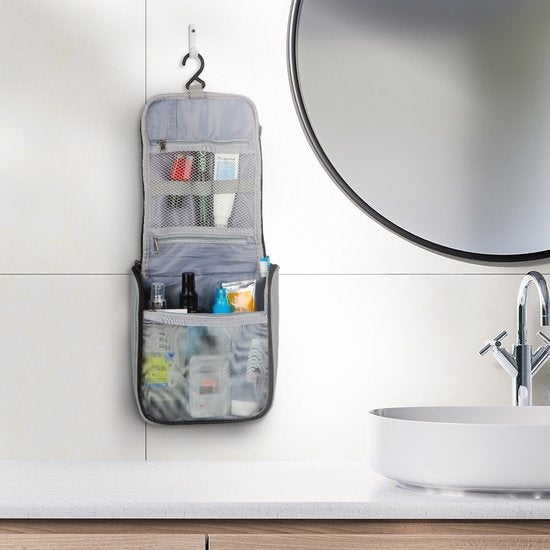 TRVLMORE Kulturtasche - Hängend mit Haken - Unisex - Grau