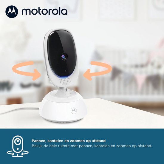 Motorola Nursery Babyphone mit Kamera – Babyphone VM75 – Babykamera mit Farbdisplay, Zwei-Wege-Kommunikation, Schlafliedern und Infrarot-Nachtsicht – 300 m Reichweite