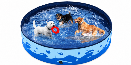 Yaheetech Faltbares Hundebad XXL – Blau – 160 x 160 x 30 cm