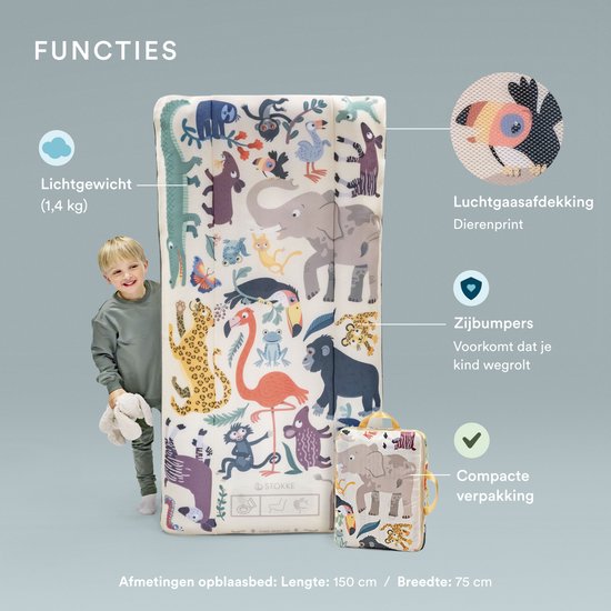 Stokke® JetKids™ Cloudsleeper – Reisematratze 150 cm (Animal Family)