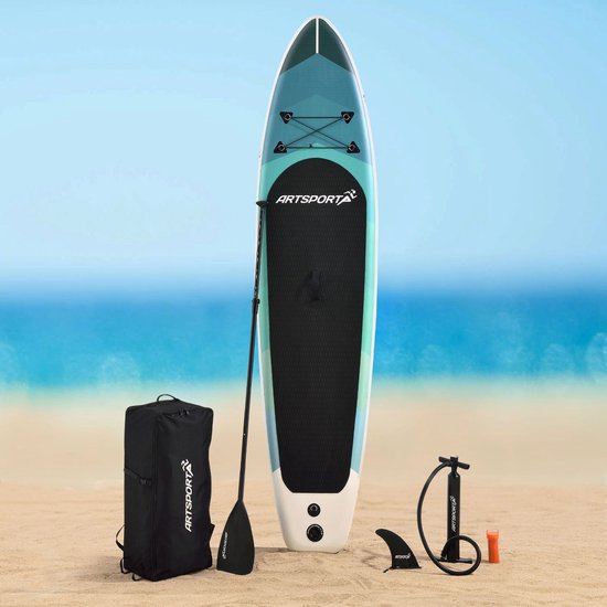 Aufblasbares SUP Board - Blue Wave - inkl. Zubehör