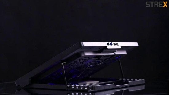Strex Laptop Kühler Ständer - 5 Lüfter - 3 Kühlmodi - 6 Höhenstufen - Für 10-17 Zoll Laptops - Schwarz