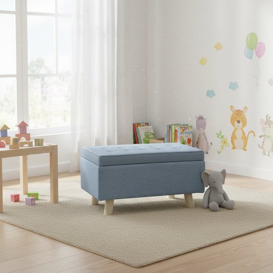 VDD - Schemel - Schemel mit Stauraum - Kinderschemel - Kindersitz - Spielzeugtruhe