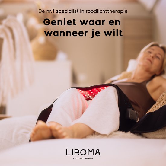 LIROMA® - Rotlichttherapie-Rückenband - Kabellos - Timer - 6000mAh - Infrarotlampe - Infrarot-Rückenband - Mehrere Körperteile - Rotlichttherapie - Schlankheitsband - Wärmeband