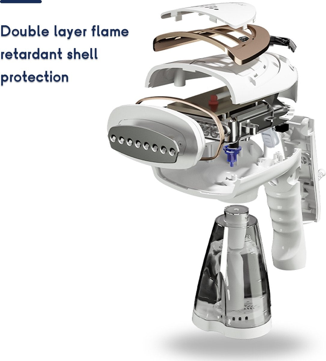 Fuegobird Wäschedampfer und -reiniger - Kleiner tragbarer Wäschedampfer für zu Hause und auf Reisen - Unterstützt die Wasserversorgung für Wasserflaschen mit großem Fassungsvermögen - Kleidungsstück/Textil/Stoff Wäschedampfer