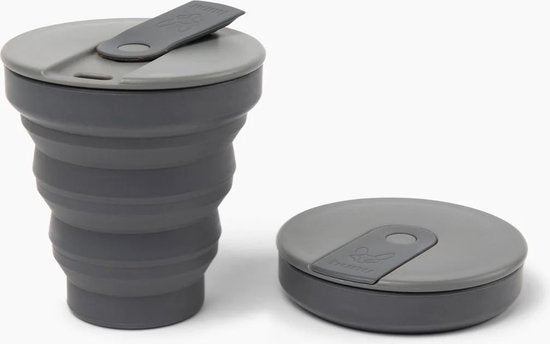 HUNU Cup – faltbarer Reisebecher aus Silikon – 235 ml – BPA-frei – auslaufsicher