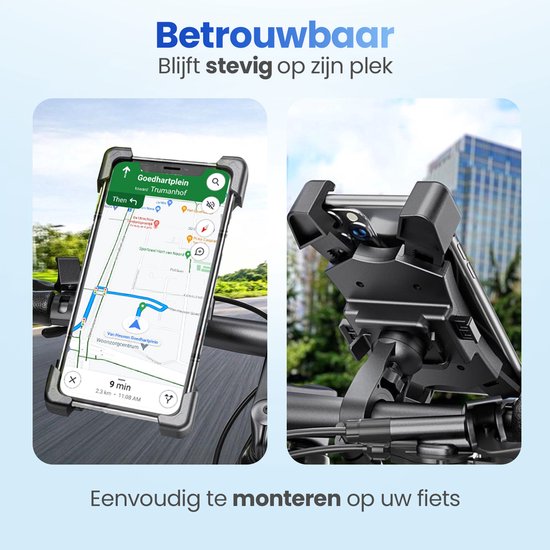 Garpex® Handyhalterung Fahrrad & Motorrad - 360° drehbar - stoßfest - universelle Smartphone-Halterung - Anti-Vibration - wasserfest