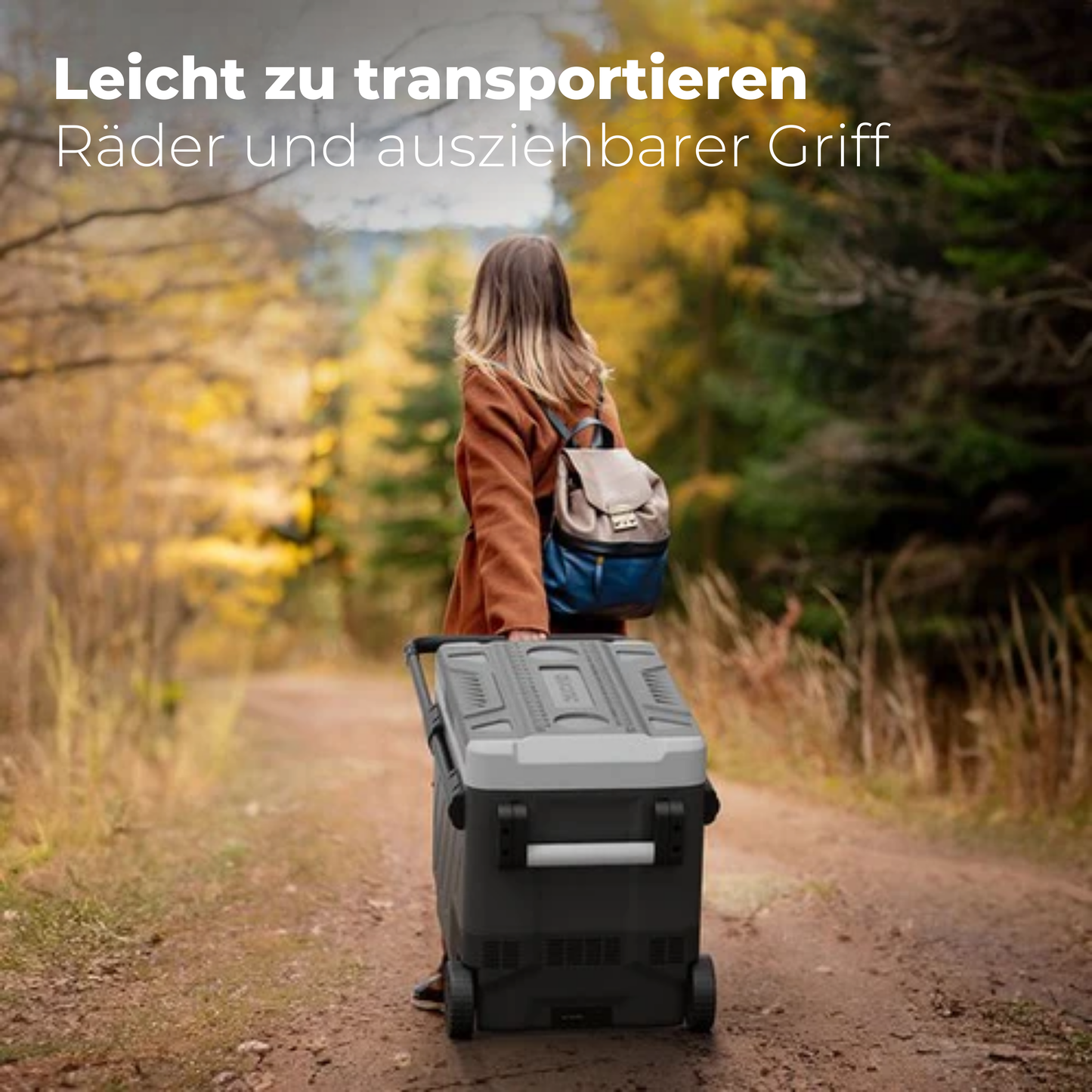 Auronic Electric Cool Box - Mit Kompressor - Gefrieren und Kühlen - 58L Kapazität - 69.2 x 45.3 x 58 cm - Grau