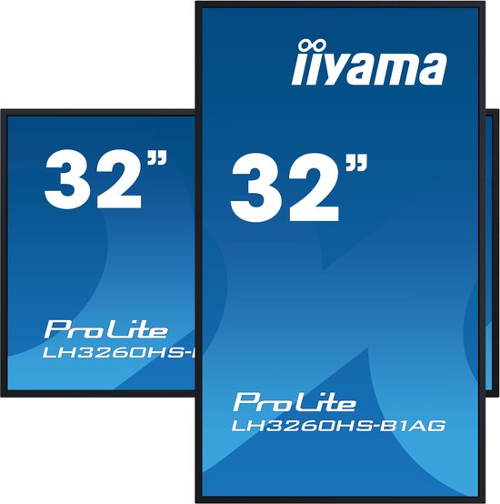 Iiyama ProLite LH3260HS-B1AG – Digital-Signage-Display – 32" – ELED VA - 1920 x 1080 - 8 ms - 500 cd/m² - 4000:1 - WLAN - schwarz