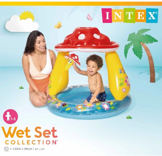 Intex Baby-Aufblaspool „Pilz“ – Ø 102 x 89 cm