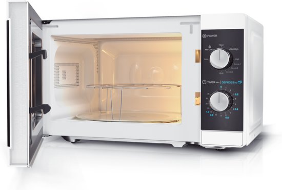 Sharp YC-MG01E-W Mikrowelle mit Grill – 800 W – 20 Liter – weiß