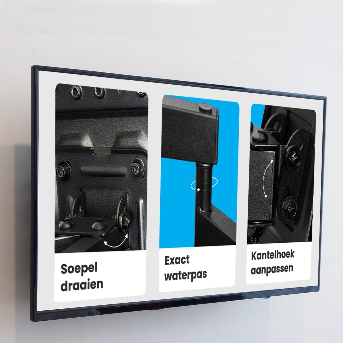 Auronic TV-Halterung - drehbar und neigbar - 37 bis 70 Zoll - bis zu 60 KG - Schwarz