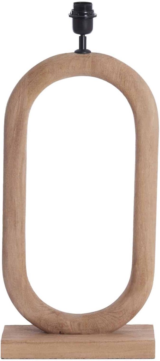 Light & Living Tischleuchte Paceco braun - 30x12x59 cm - Lampenfuß aus Holz - Wohnzimmer | Schlafzimmer