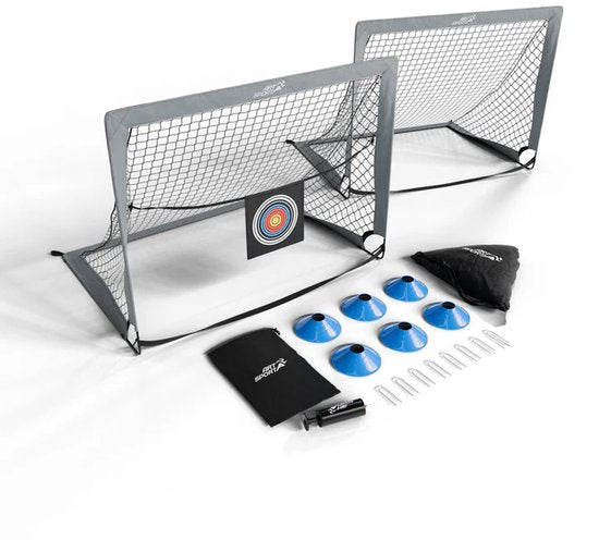 Pop-up Goal Master Fußballtor - 2er-Set - Grau