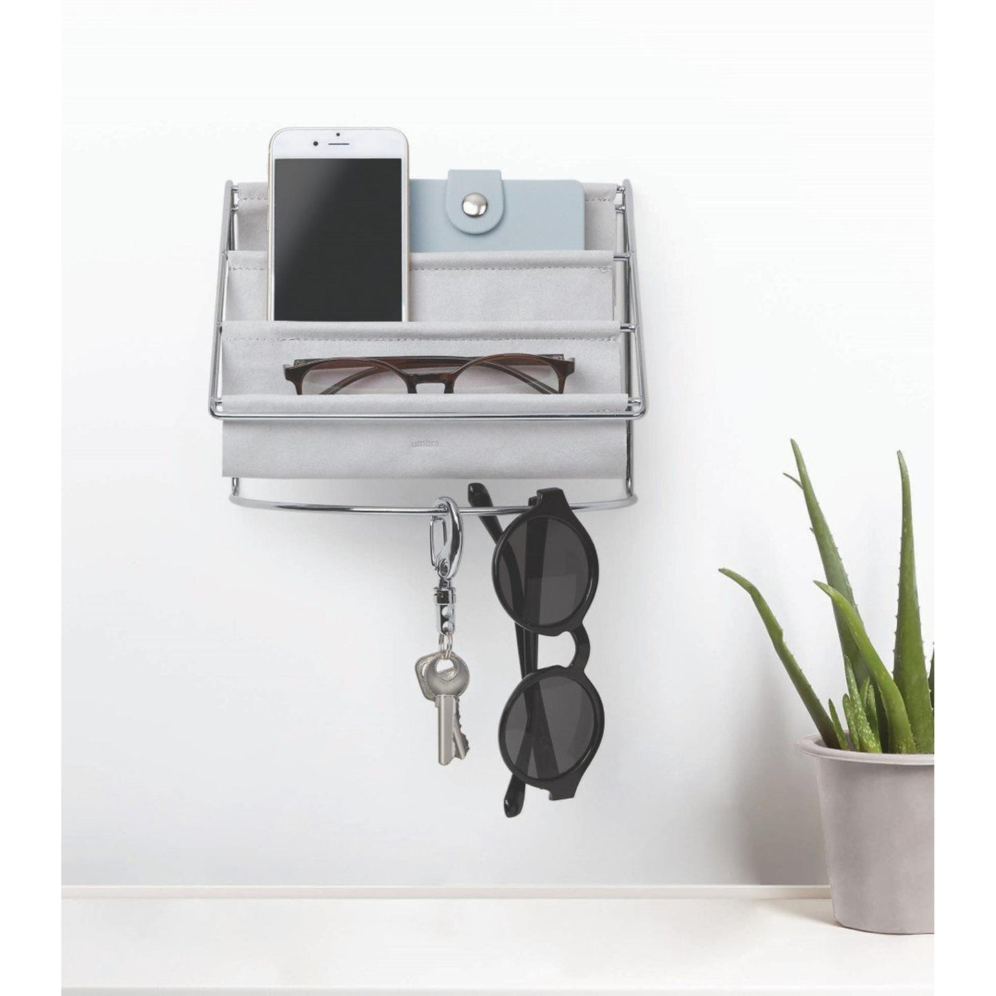 Umbra Hängematten-Zubehörhalter - 16x20x13cm - Stahlgrau