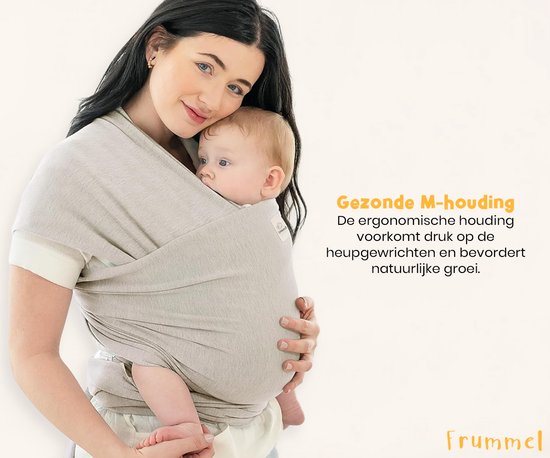 Frummel Baby Sling - Baby Tragetuch - Gewebt - Baby 0-36 Monate - Neugeborenes - Beige
