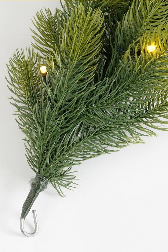 Black Box Trees Nagoya Girlande mit LED-Beleuchtung – Weihnachtsdekoration für eine stimmungsvolle Gestaltung – Weihnachtsgirlanden mit 30 warmweißen LEDs – Dekoration für den Innenbereich – 180 x Ø 20 cm – Grün