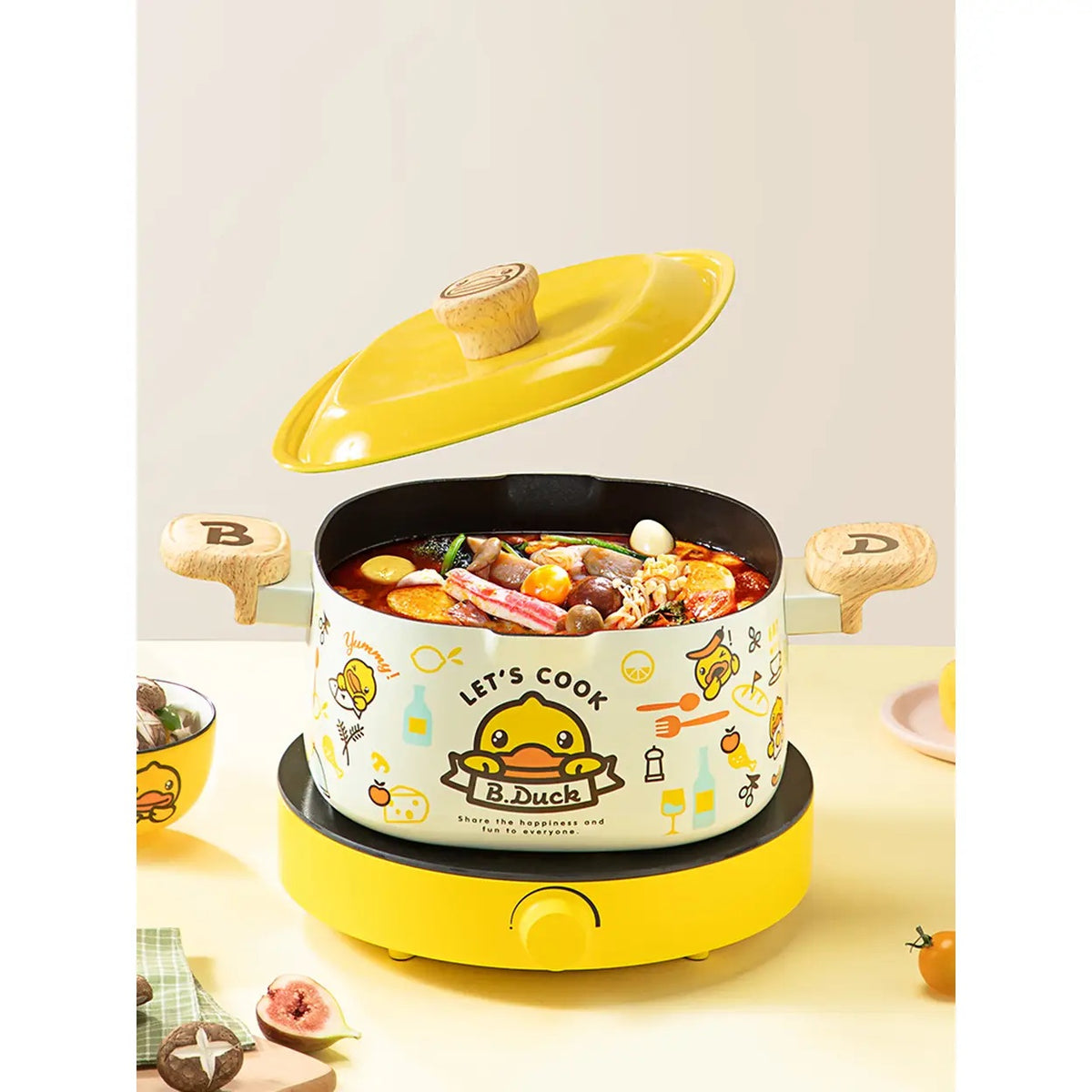 COOKER KING x B.DUCK Bratpfanne mit Deckel – Antihaftbeschichtung – 22 cm