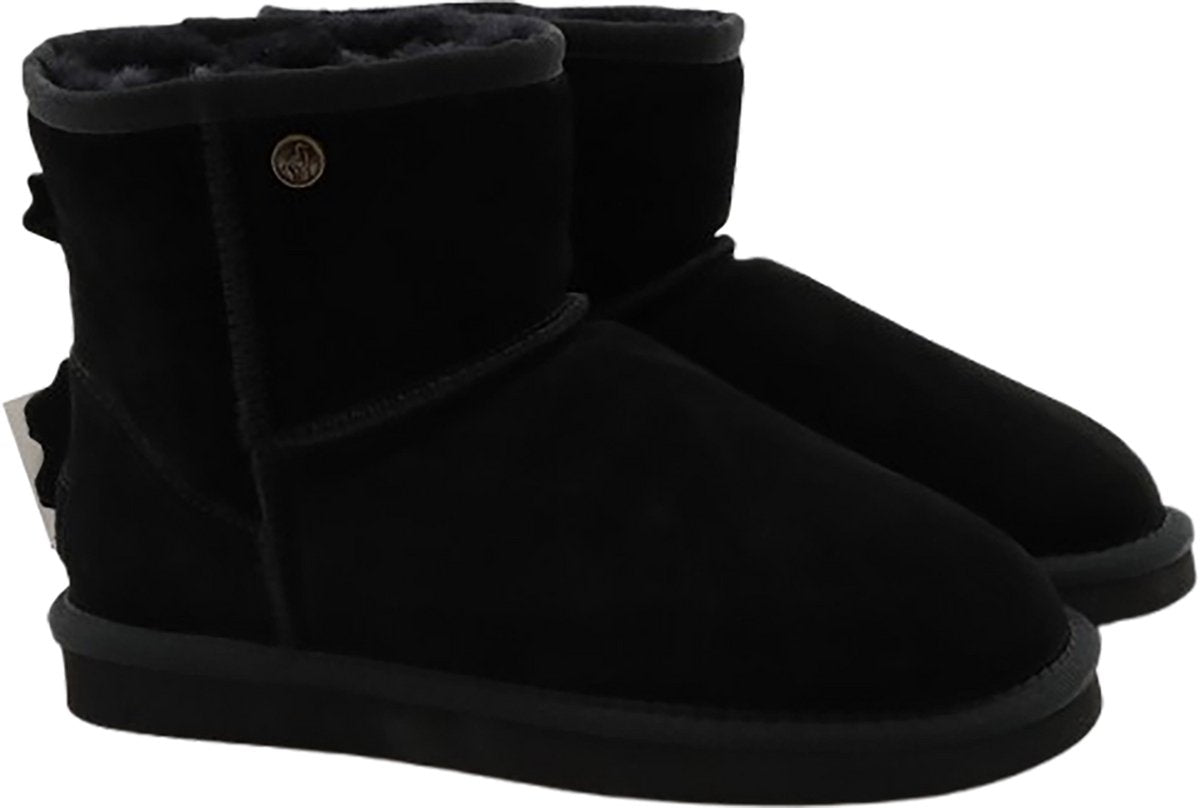 Alpacas Footwear Damenstiefel aus Wildleder gefüttert mit 100% Lammwolle - schwarz - Größe 49